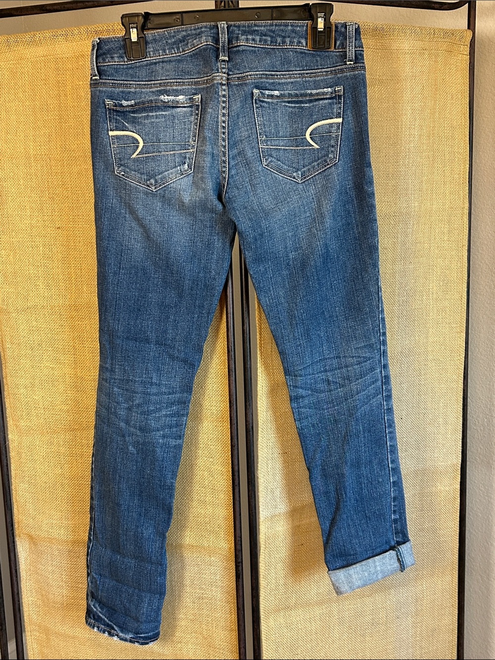 Vintage 2010 Y2K American Eagle AE Stretch Low Rise Skinny Jeans Size 6 Short - Picture 12 of 13